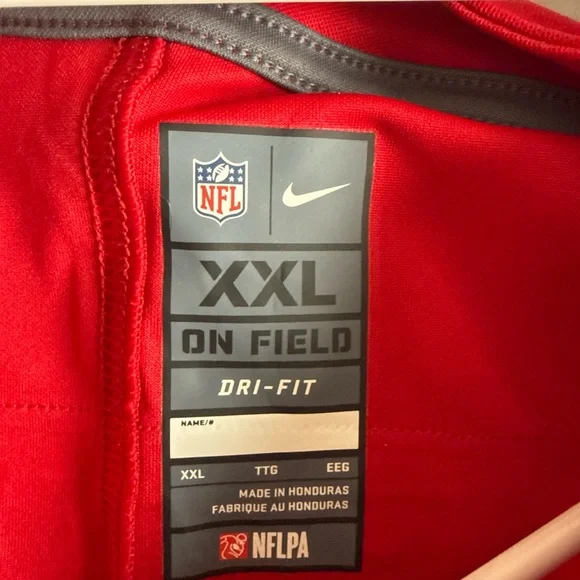 NFL Red Men's Jersey with Black Accents